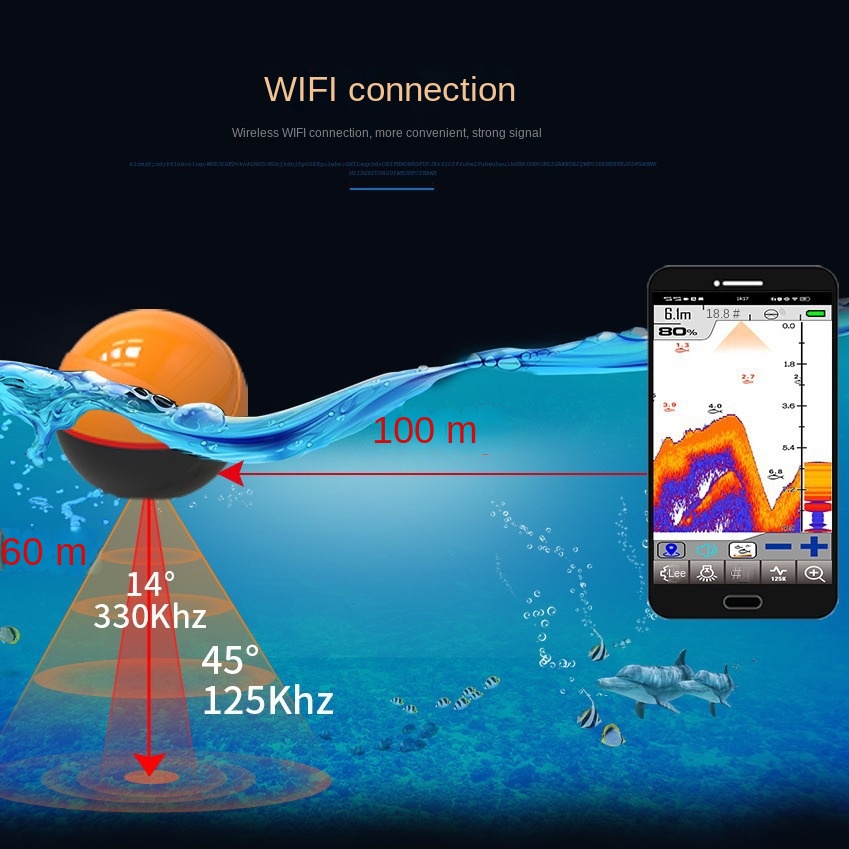 new Dual-Frequency Smart WiFi  - Fish Finder Battery ulasan dan harga