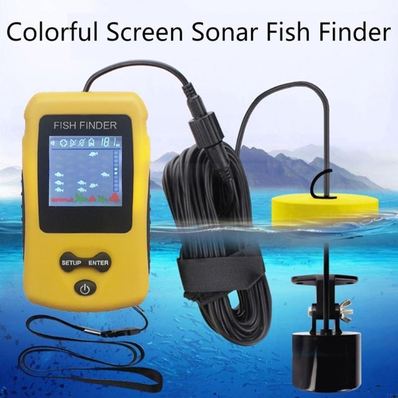 77HC Portable Fish Finders wit - Fishing Depth Finder ulasan dan harga